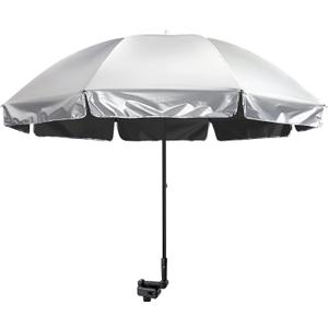 G4Free UPF 50+ Universal Clamp On Umbrella Adjustable Outdoor UV Protection Beach Chair Umbrella for Strollers, Wheelchairs, Patio Chairs, and Golf Carts
