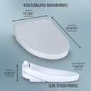TOTO WASHLET K300 Electronic Bidet Toilet Seat with Instantaneous Water Heating, PREMIST and EWATER+ Wand Cleaning, Elongated, Cotton White - SW3036R#01