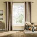 Modern Curtains, Set Of 2, Brown, 60x60