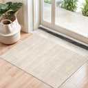 Valenrug Washable Rugs 2x3 - Stain Resistant 2x3 Entryway Area Rugs for Living Room, Non Slip Backing Large Area Rugs for Bedroom, Folable Door Mat (2'x3', Beige)