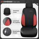 Coverado Car Seat Covers, Waterproof Two Front Seats Seat Covers, Automotive Seat Covers 2 Pack, All-Weather Leather Car Seat Protectors Universal Fit for SUVs Trucks Sedans