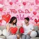 Feliz Da De San Valentn Backdrop 7x5FT Spain Happy Valentines Day Photography Background Feliz Da De San Valentin Party Decorations Supplies Photo Props