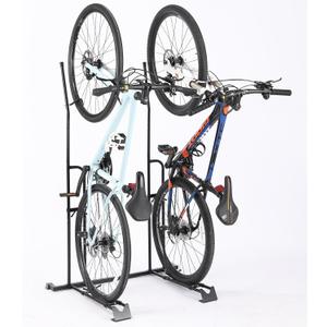 YueTong Vertical Bike Stand, 2 Bike Rack Garage, Upright and Horizontal, Indoor Bicycle Storage for Floor