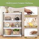 White PVC Wire Shelf Cover 36x16 In 5 Pack