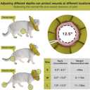 H HIDREAM Soft Cat Cone Collar Cute Adjustable Cat Recovery CollarElizabethan e Collar that can Protect Head and Foot WoundsGreen Flower All-Season Style