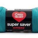 RED HEART E305.3985 Super Saver Ombre Yarn, Velvet (Pack of 2)