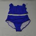 Eomenie Tankini Swimsuits for Women Ruched Tummy Control Bathing Suits Two Piece Swim Tank Top with High Waisted Bottom, L, Royal Blue