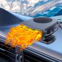 12V Car Heater,200W Portable Car Heater 360 Rotatable Car Defroster Windshield Heater Plug into Cigarette Lighter for Vehicle RV SUV (Large)