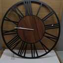 LEIKE Large Wall Clocks with Night Light Battery Operated,Silent Non Ticking,Rustic Modern Big Wood Clock for Living Room, Bedroom,Kitchen,Farmhouse,Office,Home Decor-30 Inch(Roman Numerals)