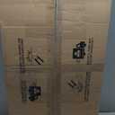 26" Wood Bar Stools Set of 2, Counter Height Bar Stools with Classical X-Shaped Back, Solid Barstools with Rubber Wood Frames and Faux Leather Seat, Rustic Brown