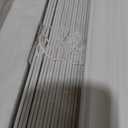 35" W x 60" H Cordless Faux Wood Blinds, 2" Slat, White, Room Darkening, Light Filtering, Waterproof, Inside/Outside Mount
