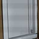 CJL Bathroom Wall Cabinet with Fluted Door, 18.9'' x 23.6'' Medicine Cabinet, Over The Toilet Storage Cabinet, White, 18.9''W x23.6''H x 9.2''D
