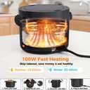 33oz Electric Lunch Box, 100W Portable Food Warmer Heater, 12V/24V/110V 3-in-1 Lunch Warmer Portable for Work/Office/Car/Travel, Warming Soup & Meal, Spill-Free, Men & Women's Gifts