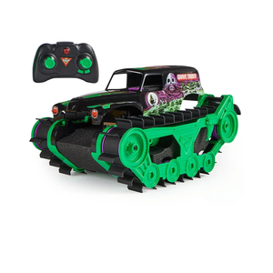 Monster Jam, Official Grave Digger Trax All-Terrain Remote Control Outdoor Vehicle, 1:15 Scale, Kids Toys for Boys and Girls Ages 4 and Up