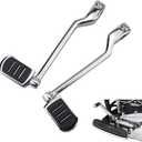 WOWTK Heel Toe Shift Pegs, Front and Rear Levers w/Shifter Pegs for Harley 1986-2017 FL Softail,1988-2025 Touring Road King Road Glide Street Glide Electra Glide and 2008-later Trike Models (Chrome for Streamliner)