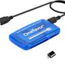 SmartMedia Cards Reader Writer, All-in-1 USB Universal Multi-Card Memory Cards Reader for Windows, Mac, Linux (Card Reader + iPhone Adapter)