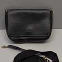 Tory Burch 144688 Thea Flap Black With Gold Hardware Leather Women's Crossbody Bag