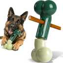 Apasiri Bully Stick Holder for Medium/Large Dogs - Anti-Choking, Prevents Swallowed Ends - Nylon Dog Chew Toy - Dishwasher Safe, Green