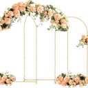Babenest Gold Arch Backdrop Stand Set of 3, 6.6FT/ 7.2FT/ 8FT Metal Arch Weeding Stand, Balloon Arch Frame for Ceremony Birthday Party Bridal Baby Shower Banquet Decoration