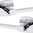 Kwikset Tripoli Lever Interior Passage Door Handle, Lever For Closet and Hallway Doors, Reversible Non-Locking Handle Lever, Polished Chrome