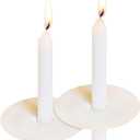 150 Church Candles with Drip Protectors for Devotional Candlelight Vigil Service, Box of 150 Candles, Unscented White 5" H X 1/2" D, No Smoke
