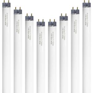 24 inch F17T8/830 17 Watts Light Bulb Warm White, 2 Foot Straight Fluorescent Tube T8 Tube Light F17T8/WW, 1500 Lumen G13 Medium Bi-Pin Cap 8 Pack