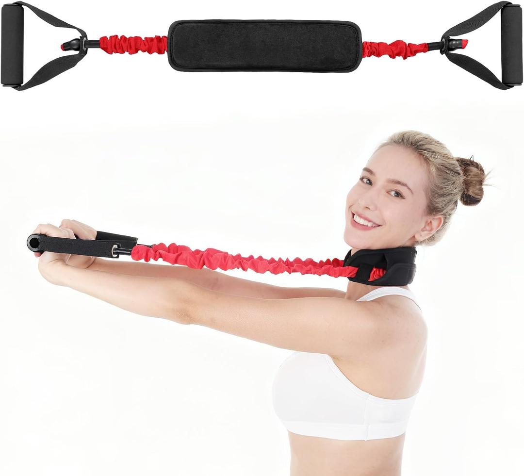 Neck Stretcher Exerciser Band- Cervical Neck Traction Device for Neck Pain Relief, Neck Stretching Cervical Traction Device with Wider and Thicker Padding - Durable and Comfortable