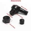 VOFONO Black 90 Degree CNC Motorcycle Tire Valve Stems 10 mm and 11.3 mm for Harley Davidson, BMW, Honda, Kawasaki, Suzuki, Yamaha and Triumph Bike Right Angle Valve Stem