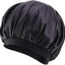 Women Satin Night Sleep Cap Hair Bonnet Hat Silk Head Cover Wide Elastic Band