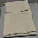 LAMIT Living Room Linen Curtains 95 Inch for Bedroom, Back Tab and Rod Pocket Linen Textured Sheer Curtains Light Filtering Boho Drapes for Canopy/Nursery, 2 Panels, 52 x 95 Inch, Beige