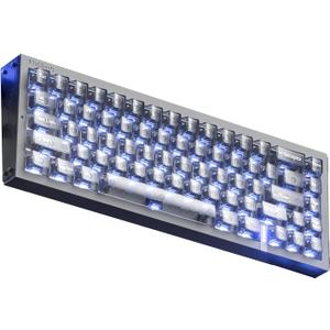 MelGeek REAL67 Wired Gaming Keyboard with RGB, Magnetic Keyboard with Hall Effect, Rapid Trigger, Hot-Swappable, Snap Tap & Adjustable Actuation, Online HIVE Custom(Calcium- Gray)