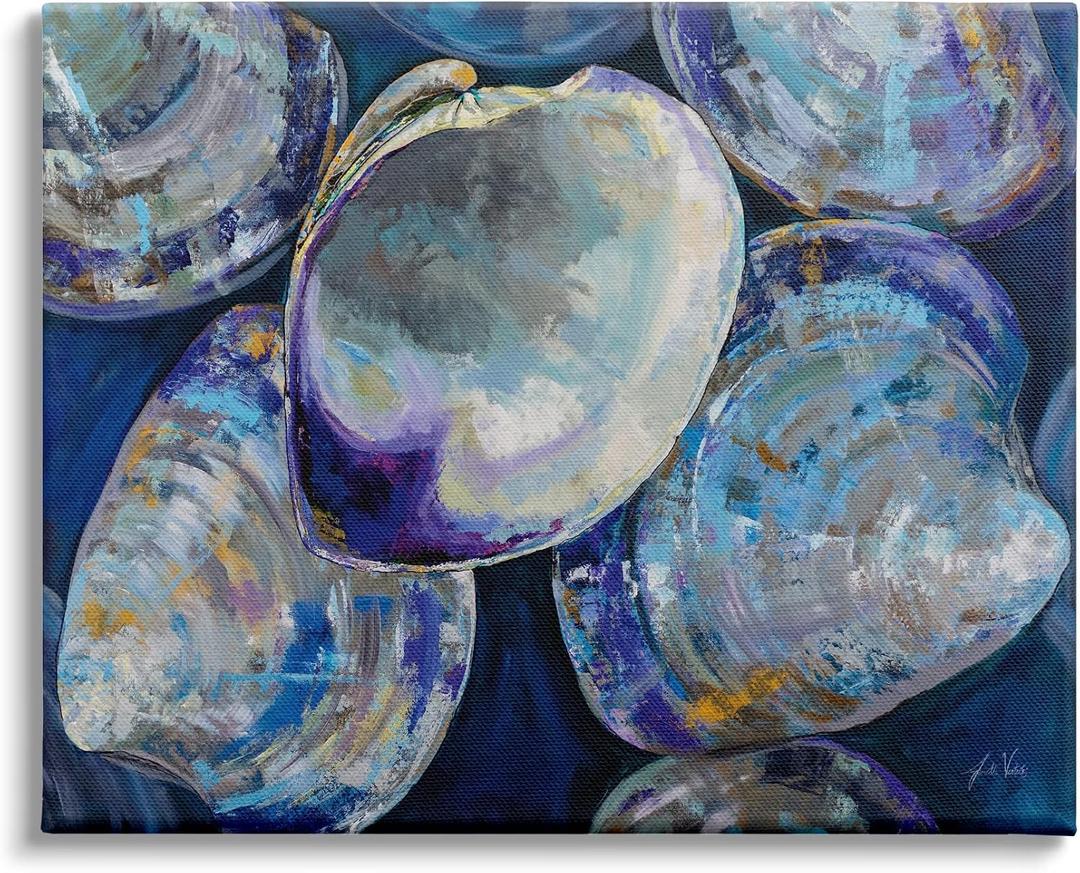 'Empty Seashells Expressive Clam Shells Modern'| Canvas Art | Stupell Industries | 30 x 24 Inches, Easy to Hang and Sturdy, Made in USA, by Jeanette Vertentes