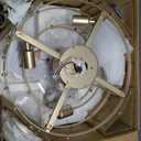 SYDACG 20" Gold Crystal Fandelier Ceiling Fan with Light, Mid-Century Chandelier Ceiling Fan with Light Remote Control, 6 Speeds for Bedroom, Nursery, Living Room
