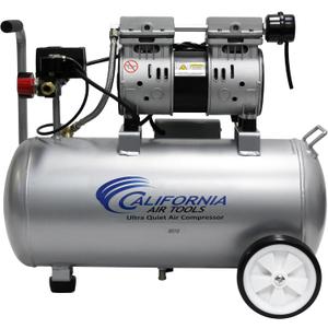 California Air Tools 8010 1.0 HP Ultra Quiet and Oil-Free Air Compressor, 8 Gallon Steel Tank, Lightweight with Wheels, 60 dBA Noise Level