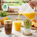 200 Pack Gold Plastic Cups, 12 Oz Clear Disposable Cups with Gold Rim, Heavy Duty Cups for Party, Wedding and Daily Use