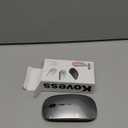 Wireless Bluetooth Mouse for Mac Air MacBook Pro Laptop PC Pad Optical Rechargeable Silent Mouse with Jiggler Mode Dual Mode Switch Bluetooth 5.2/3.0 and 2.4G USB-A & USB-C Receiver Gray