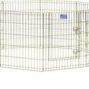 MidWest Homes for Pets 30-Inch Exercise Pen, for Indoor and Outdoor Use, 16 Sq Feet of Play, Single Door Folding Dog Pen, with Large Door Opening & Secure Latch, Easy to Set Up, Foldable Dog Playpen