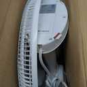 EZ-CHILL 16" 3-Speed Oscillating Table Fan for Home - White