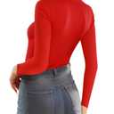 MANGOPOP Double Lined Long Sleeve Tops for Women Crew Neck T Shirts Basic Tee Womens Going Out Tops Trendy 2025 XXL