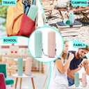 UCEC Travel Toothbrush Case, Toothbrush Holder Travel, Toothbrush Case for Traveling, Camping, Home, School, Business, Bathroom, 7.7" x 2.36" x 2.36" for Soft Toothbrush Up To 7.4 inch (Green, Pink)