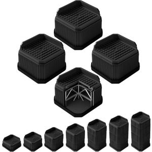 Heavy Duty Sofa Risers 2 Inch, Industrial-Grade Desk Raise Blocks for Couch, Table, Bed, Refrigerator, Washing Machine  Anti-Slip, Shock Absorbing, Quiet, Supports up to 4000 lbs(Black)