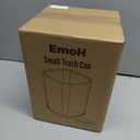 EmoH Small Bathroom Trash Can 2.1 Gallon / 8-Liter Wastebasket, Modern Matte Black Stainless Steel Garbage Bin for Bedroom, Home Office, Toilet, RV, Under Sink, Near Desk