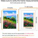 BESCRCL 11x14 Picture Frame Black Set of 6, Display Pictures 8x10 with Mat or 11x14 without Mat, Photo Frames for Wall Mounting