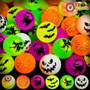 JOYIN 24PCS Halloween Bouncy Balls, Glow in The Dark Bouncing Balls Eyeballs for Halloween Party favors Decorations, Halloween goodie bag fillers, Trick or Treating School Classroom Game Prizes