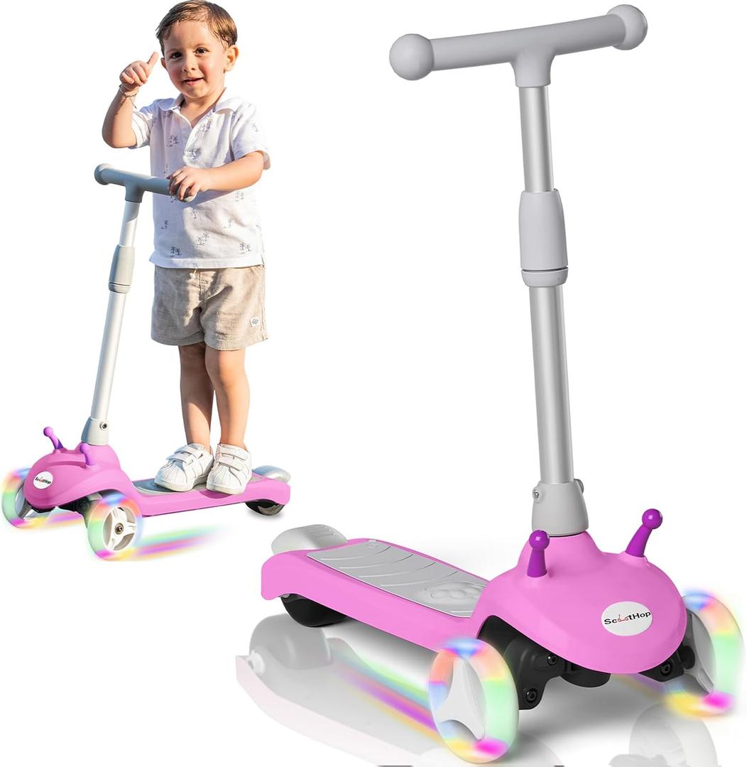 Electric Scooter for Kids Ages 3-8, 3-Wheel Electric Scooter, Lean-to Steer Design, Gift for Boys/Girls