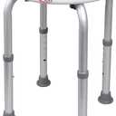 Carex Compact Shower Stool - Adjustable Height Bath Stool and Shower Seat - Aluminum Bath Seat That Supports 250lbs