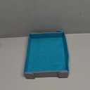 PU Leather Dice Tray Magnetic Folding Dice Rolling Mat with Felt Lining for Dice Games Portable Tabletop Board Games Tray, Grey and Blue