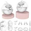 24mm CaraCups Wearable Milk Collection, Hands-Free Collection Cups Compatible with Spectra S1/S2/9 Plus/SG, Fit for Medela/Lansinoh/Zomee, 99.9% Separable Electric Breast Pumps, 2PC