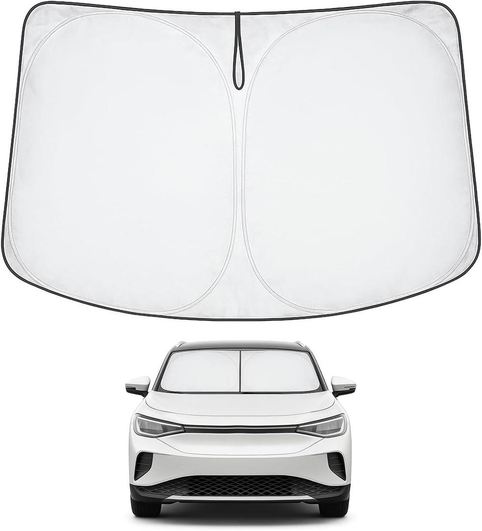 Proadsy Windshield Sun Shade for Volkswagen VW ID.4 2021-2025 2026 4-Layer Foldable Front Sunshade Protector Sun Visor Blocks UV Rays Keep Car Cooler Accessories