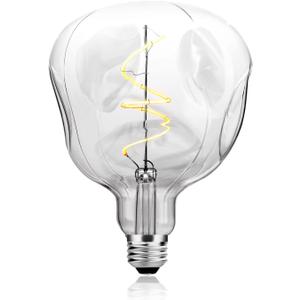OMED S125 Oversized Dimmable LED Edison Bulb, 2700K Soft White Vintage Large Alien Shape Decorative Light Bulb with E26 Base, 5 watt 400LM Giant Clear Glass Edison Bulb for Bedroom and Living Room